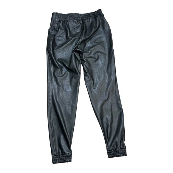 SPANX Black Leather Like Joggers - Picture 3 of 4